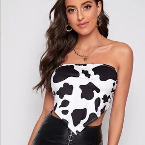 Cow Print bandana style top